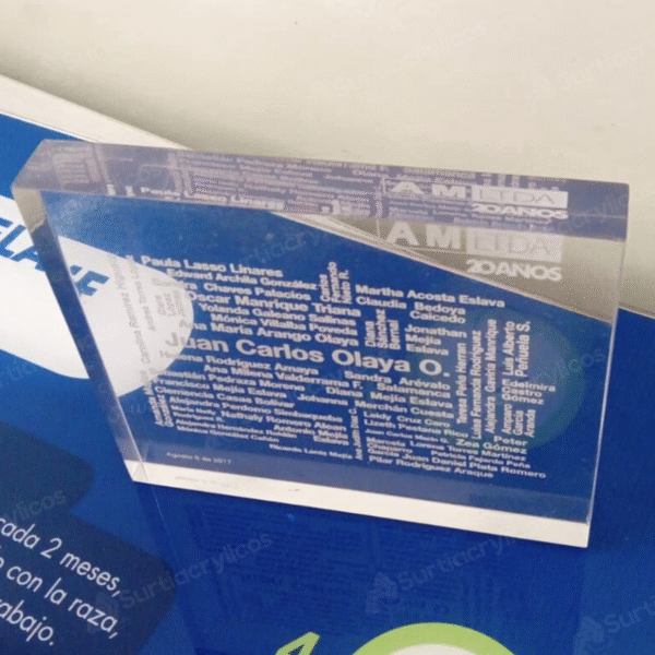 9. Reconocimiento en acrílico en 20mm - Imagen 4