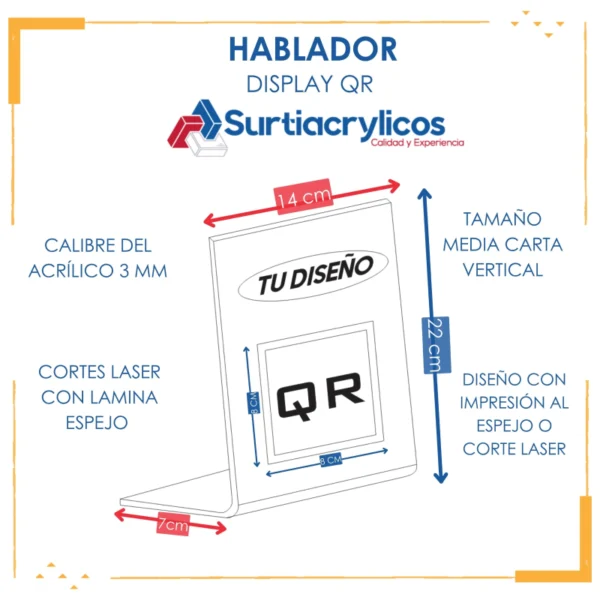 Habladores en acrílico para códigos QR - Imagen 11
