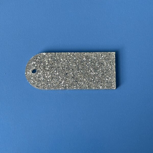 Acrílico escarchado plateado